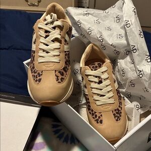 Dolce Vita Tan Leopard Sneakers